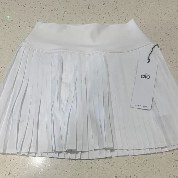 ALO Yoga | Skirts | Alo Yoga White Mini Pleated Skirt | Poshmark